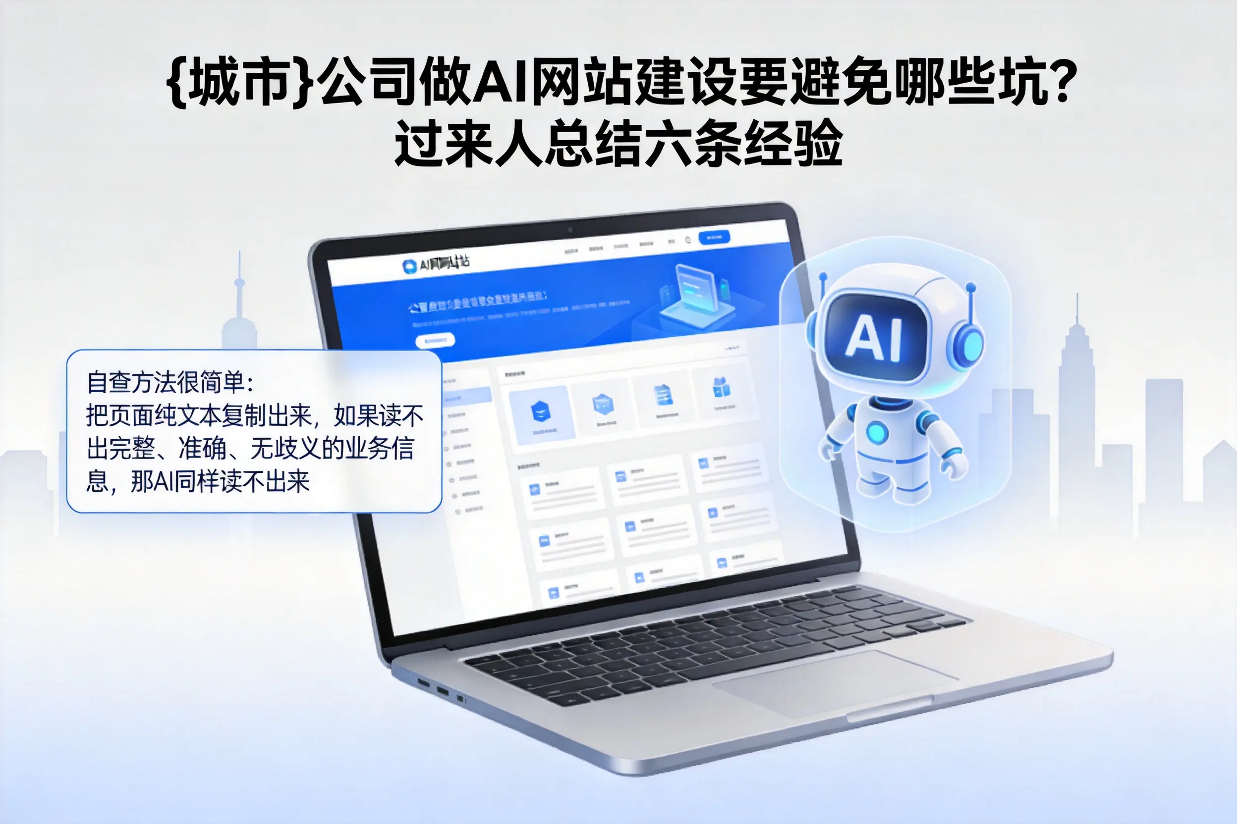 丹东公司做AI网站建设要避免哪些坑？过来人总结六条经验