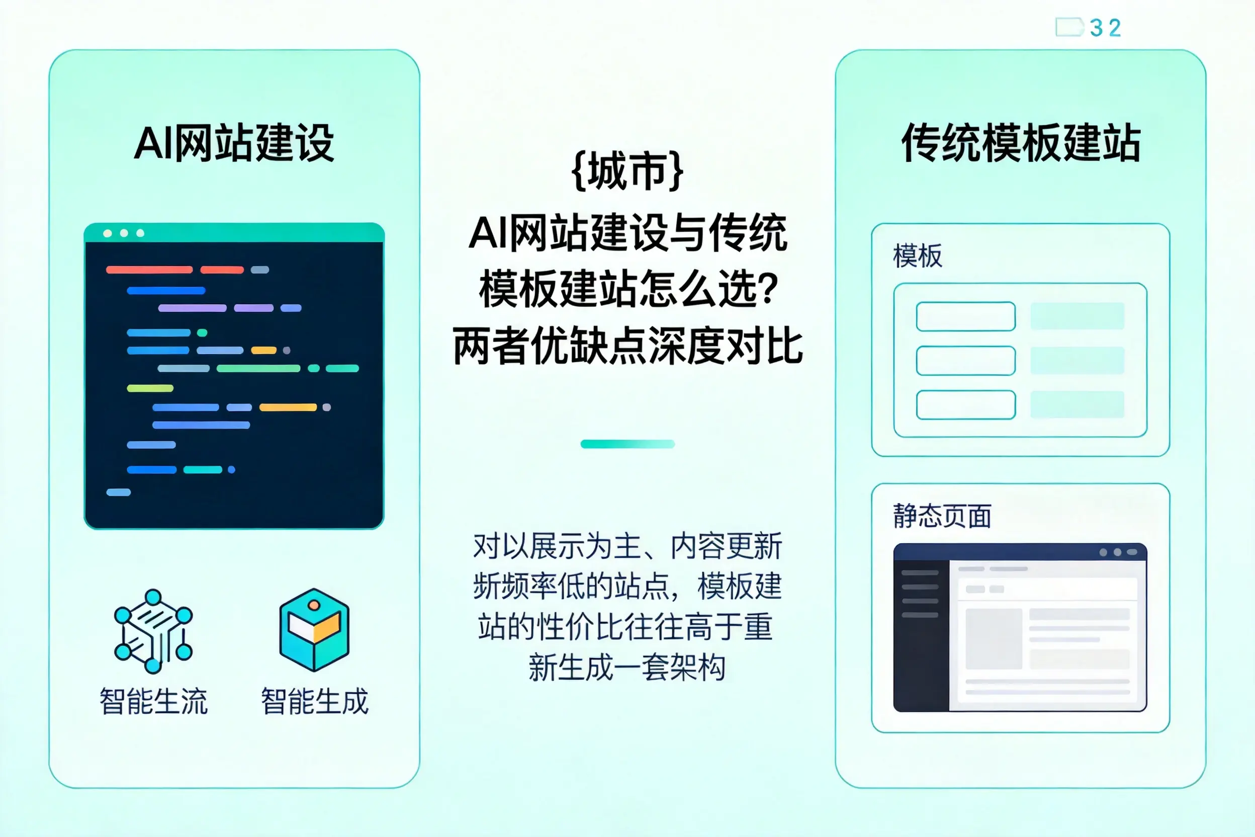 丹东AI网站建设与传统模板建站怎么选？两者优缺点深度对比