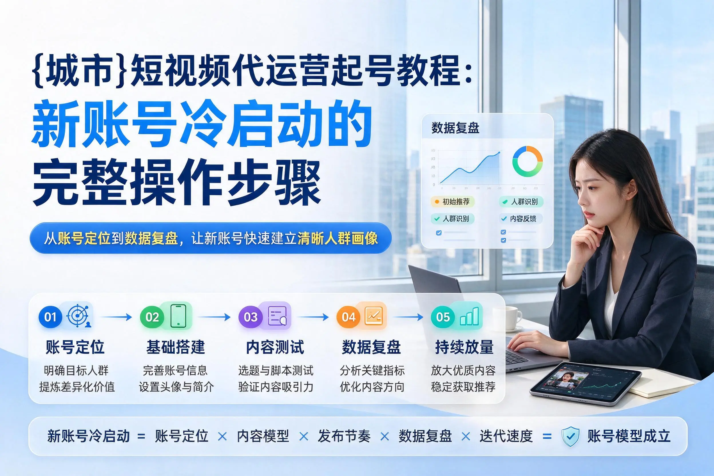 丹东短视频代运营起号教程:新账号冷启动的完整操作步骤
