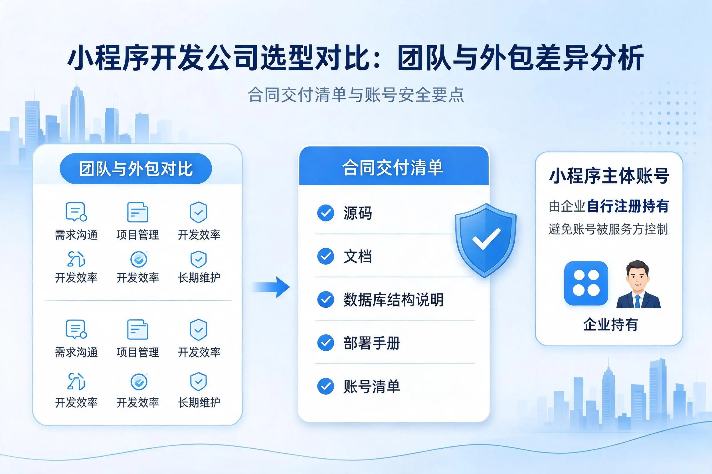 丹东小程序开发公司选型对比:团队与外包差异分析
