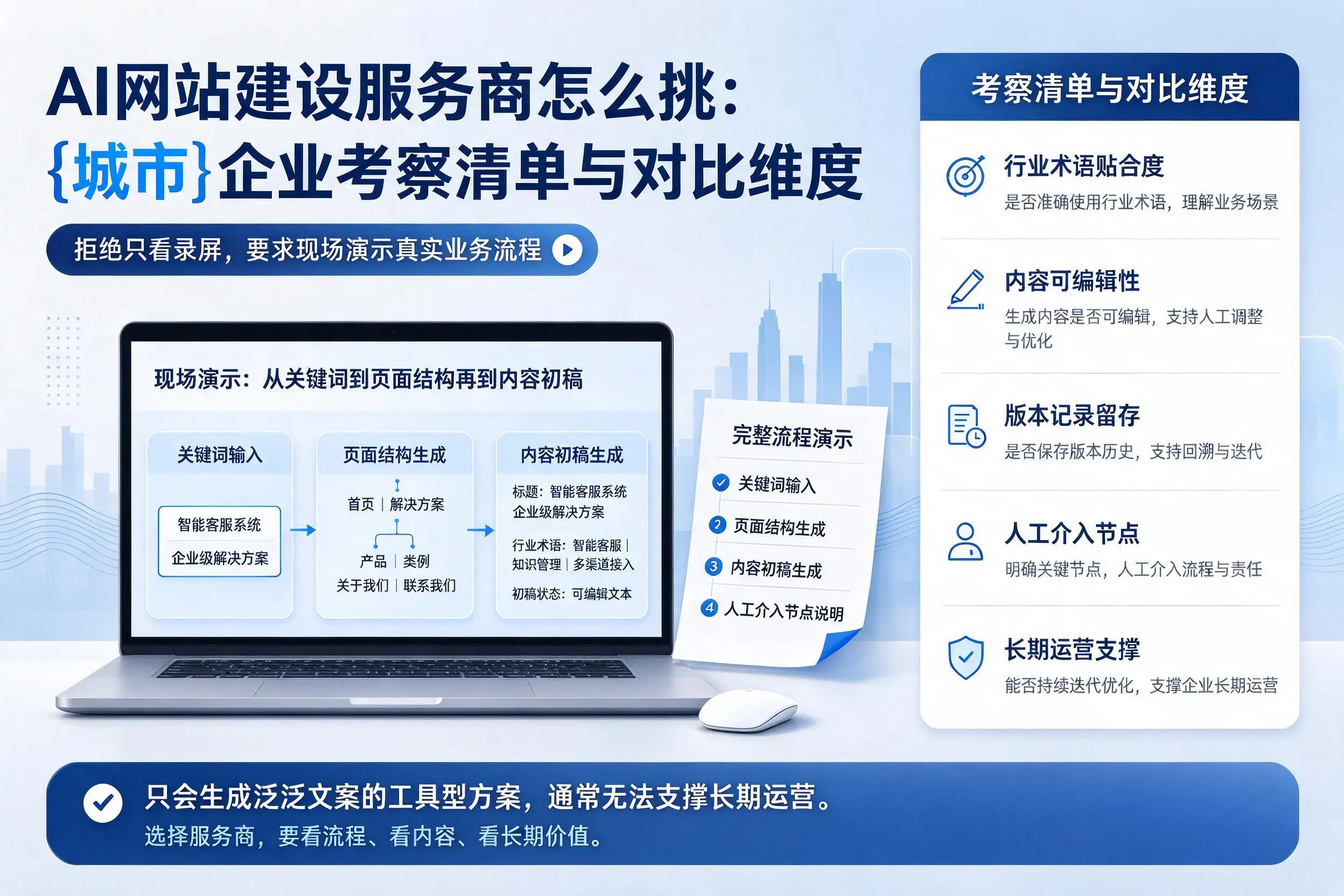 AI网站建设服务商怎么挑:丹东企业考察清单与对比维度