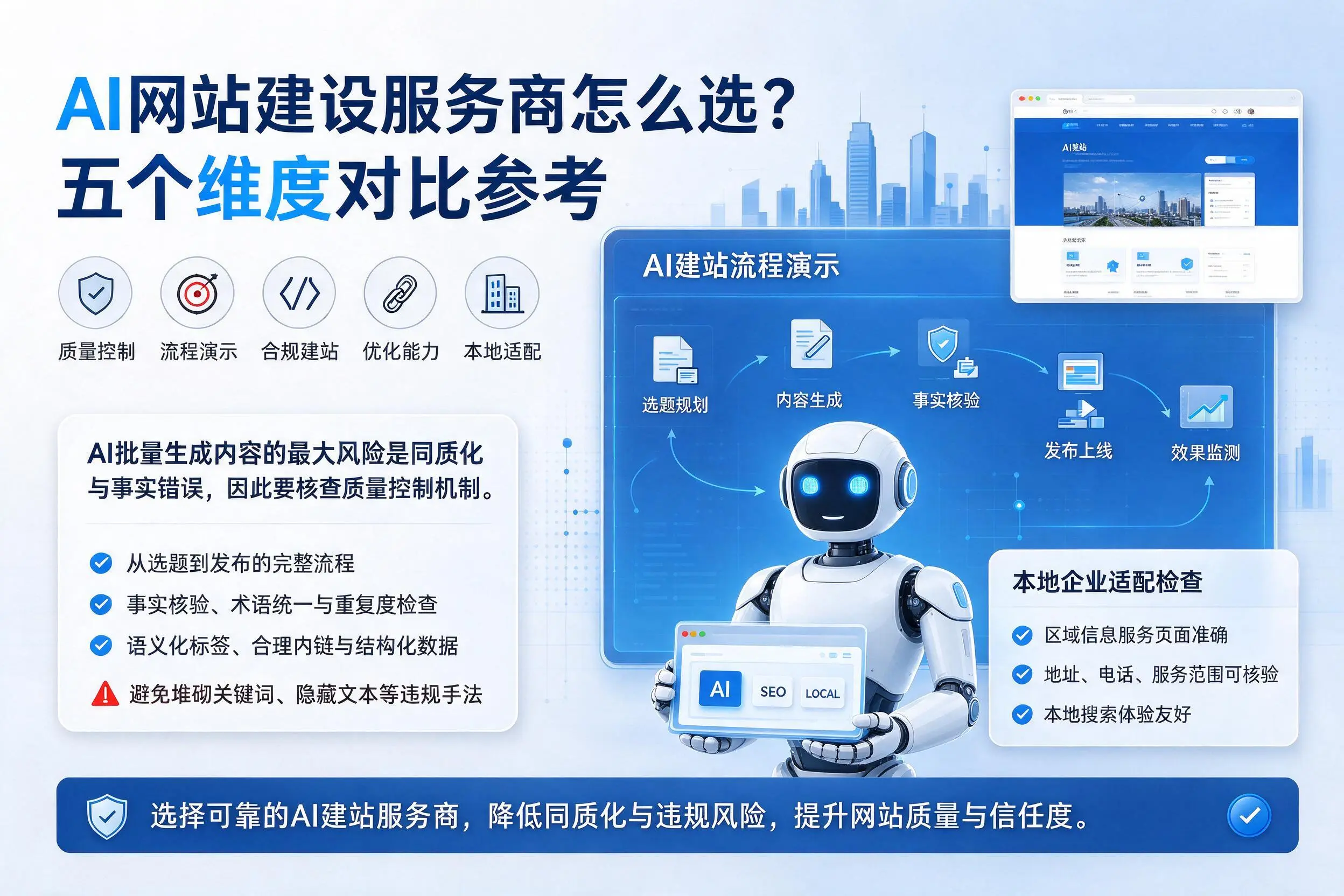 丹东AI网站建设服务商怎么选?五个维度对比参考